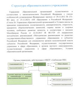 Структура образовательного учреждения